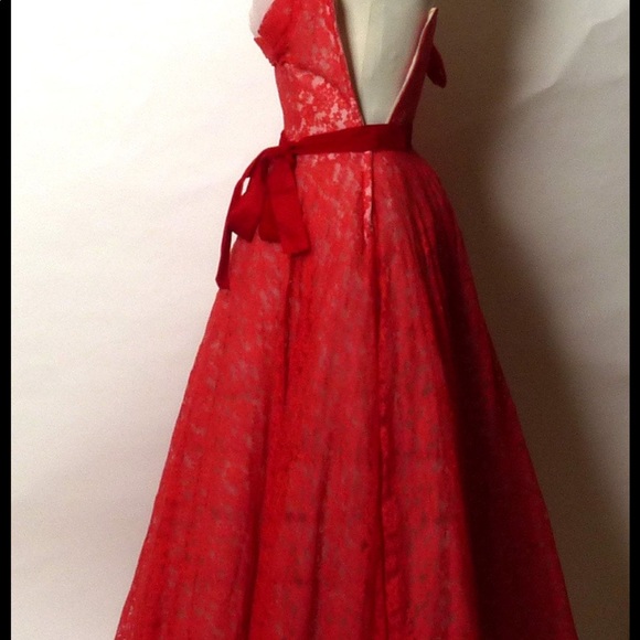 Stunning Vintage red dress 1950! Flawless ❤️💋 - Picture 2 of 4